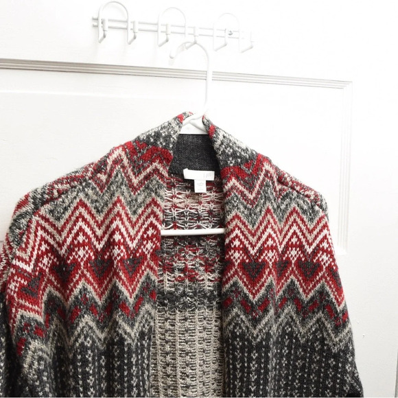 J. Jill women’s open front cardigan long duster sweater wool blend size S petite - Picture 4 of 8